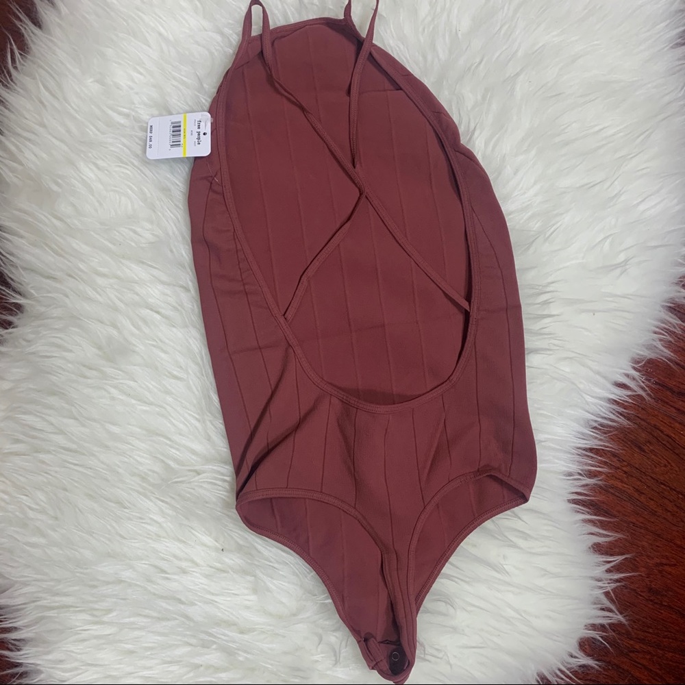 Free People Bridget Bodysuit - Wine - Picture 4 of 4